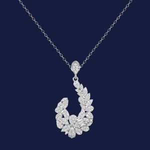 گردنبند نقره زنانه مدل نیم گل 0181
